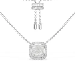 APM Monaco Adjustable Necklace With Square Stone- Necklaces