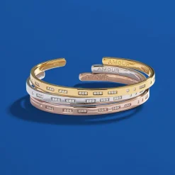 APM Monaco Amour Morse Code Cuff- Bracelets
