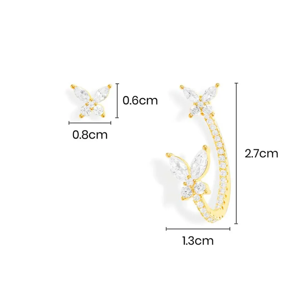 APM Monaco Asymmetric Butterfly Earrings- Earrings