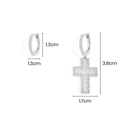APM Monaco Asymmetric Cross Earrings- Earrings