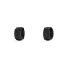 APM Monaco Black Chunky Hoop Earrings- Earrings