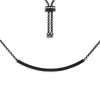 APM Monaco Black Pave Adjustable Necklace- Necklaces