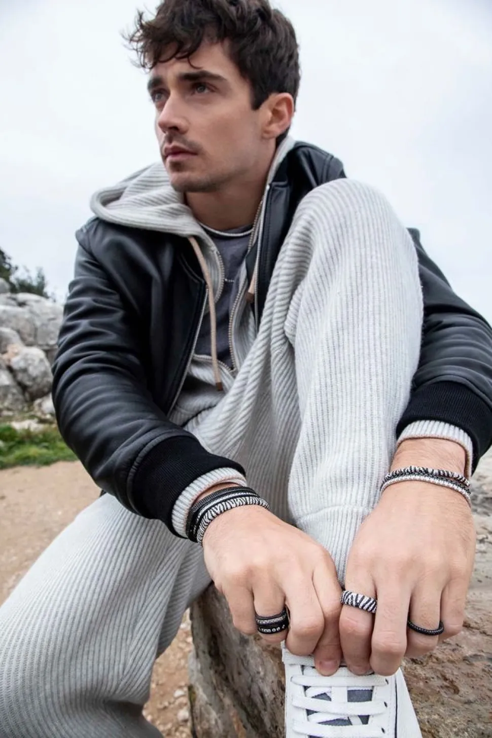 APM Monaco Black Pave Ring- Rings