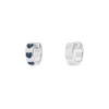 APM Monaco Blue & White Heart Huggie Earrings- Earrings