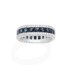 APM Monaco Blue Pave Ring- Rings