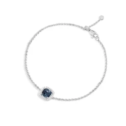 APM Monaco Blue Pave Square Adjustable Bracelet- Bracelets