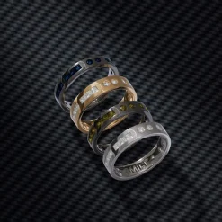 APM Monaco Blue Smile Morse Code Ring- Rings