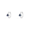APM Monaco Blue Triangle Pave Hoop Earrings- Earrings