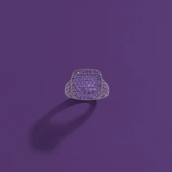 APM Monaco Bold Purple Square Ring- Rings