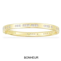 APM Monaco Bonheur Morse Code Bangle- Bracelets