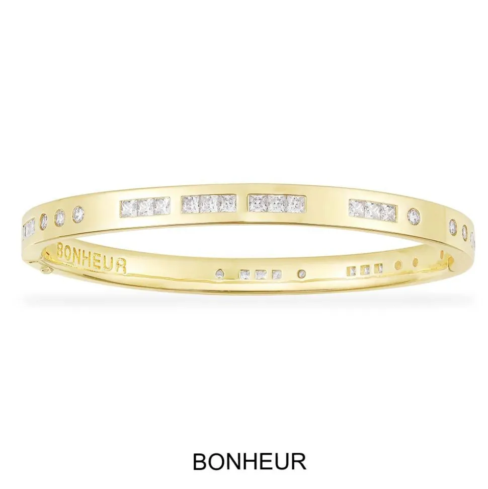 APM Monaco Bonheur Morse Code Bangle- Bracelets