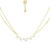 APM Monaco Butterflies Double Chain Adjustable Necklace- Necklaces