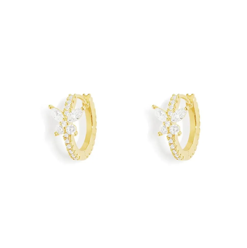 APM Monaco Butterfly Huggie Earrings- Earrings