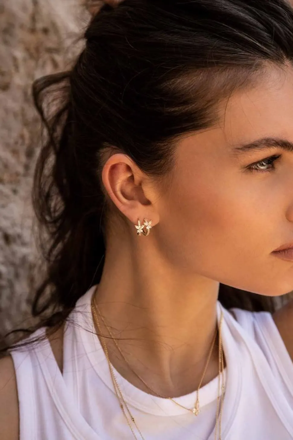 APM Monaco Butterfly Huggie Earrings- Earrings
