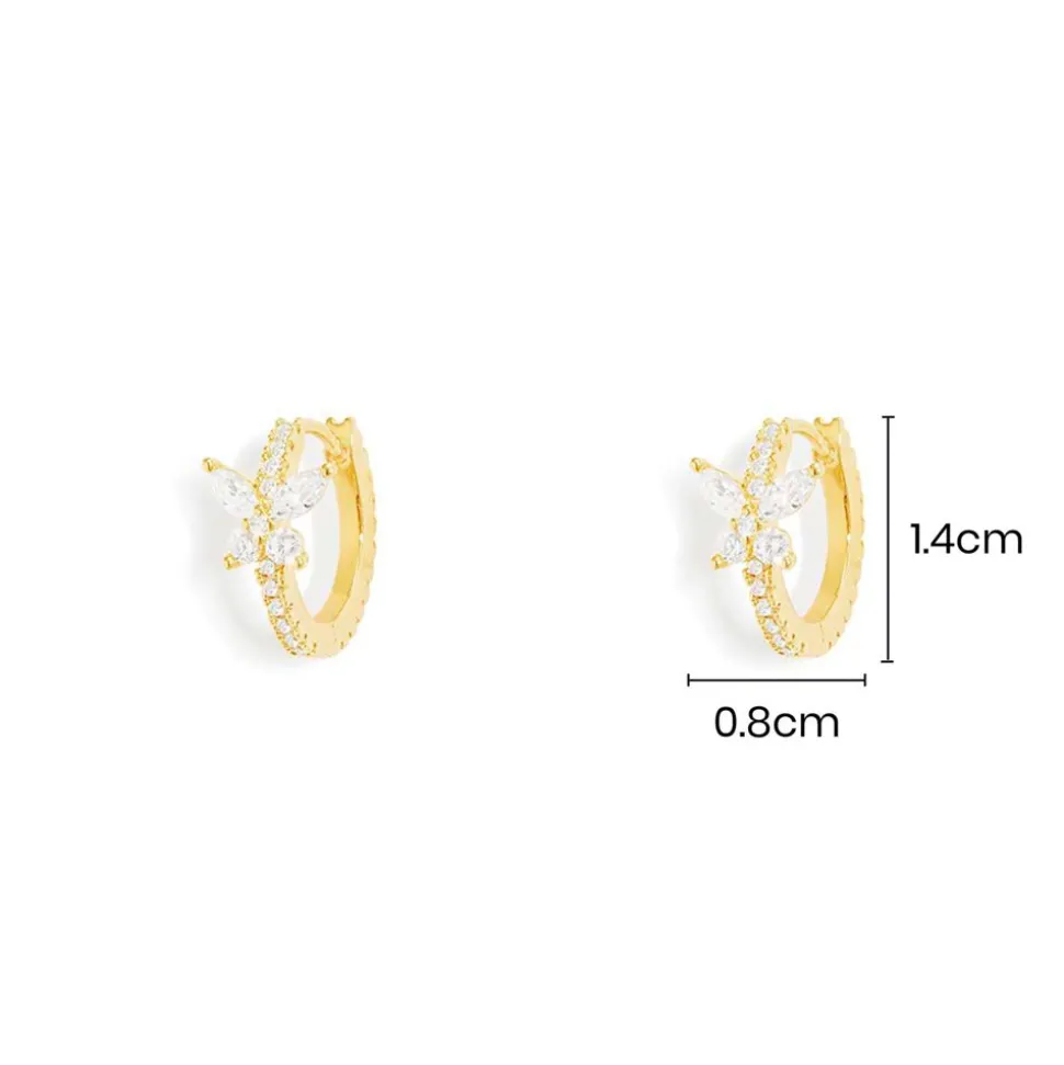 APM Monaco Butterfly Huggie Earrings- Earrings