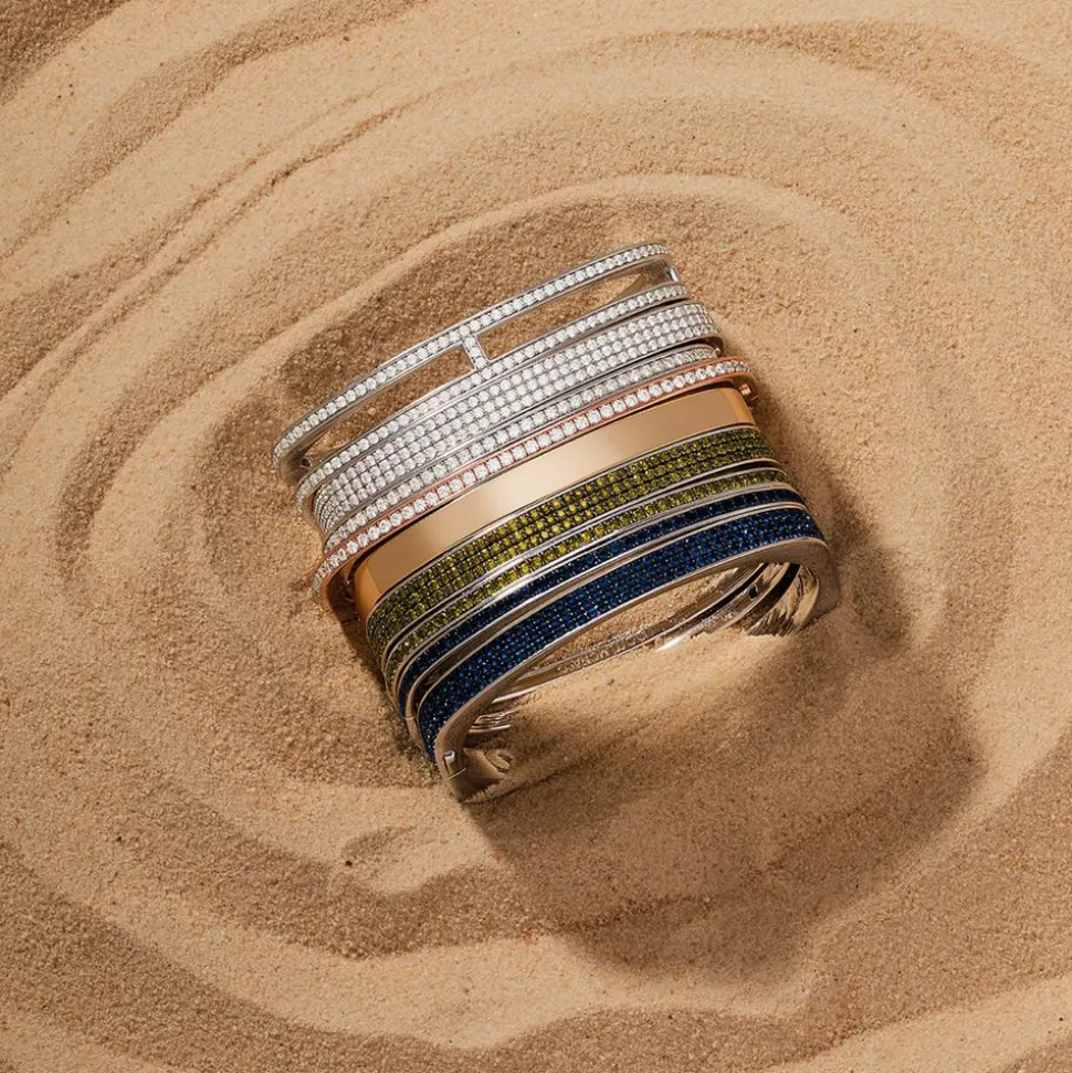 APM Monaco Chunky Blue Bangle- Bracelets