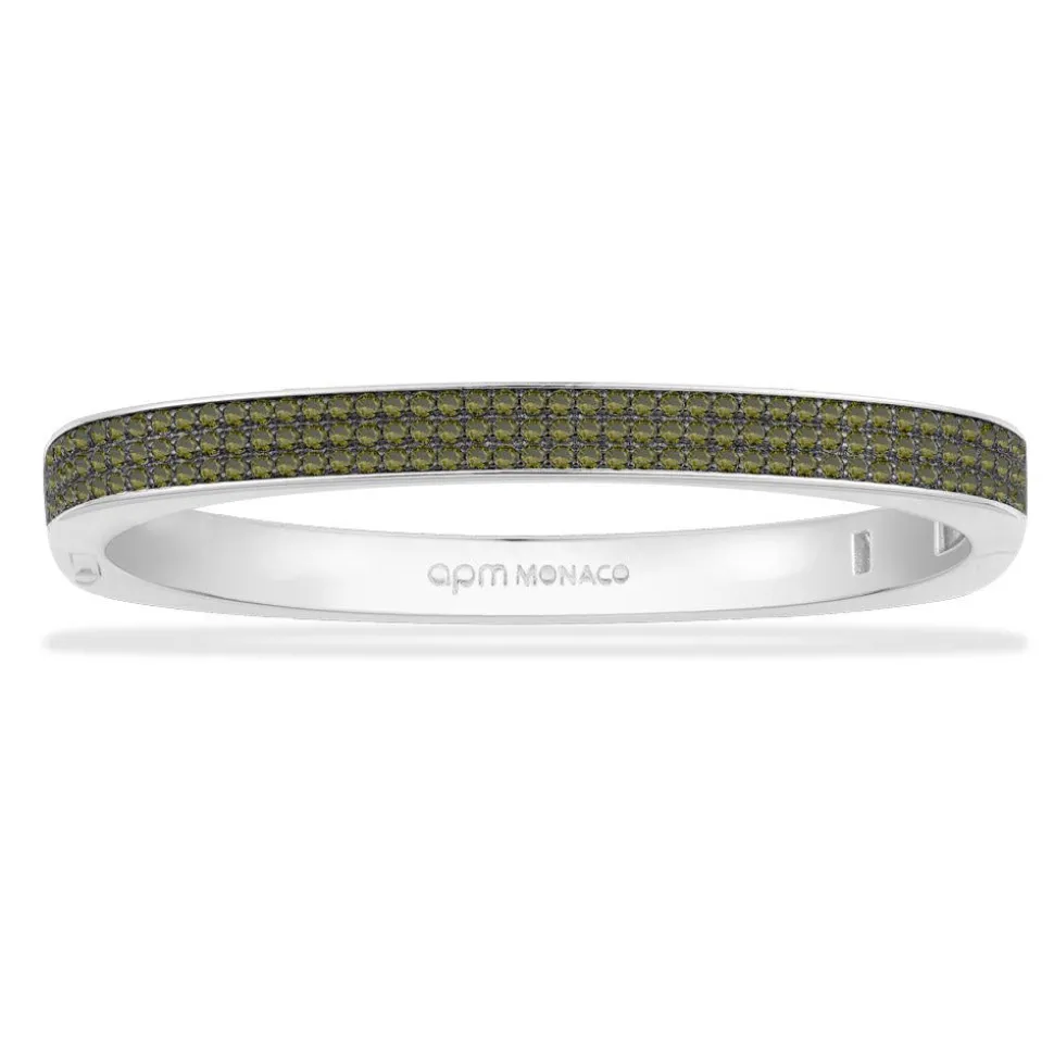 APM Monaco Chunky Khaki Bangle- Bracelets