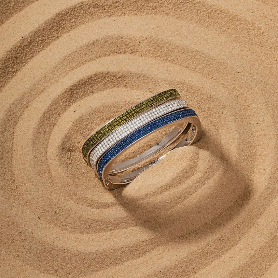 APM Monaco Chunky Khaki Bangle- Bracelets
