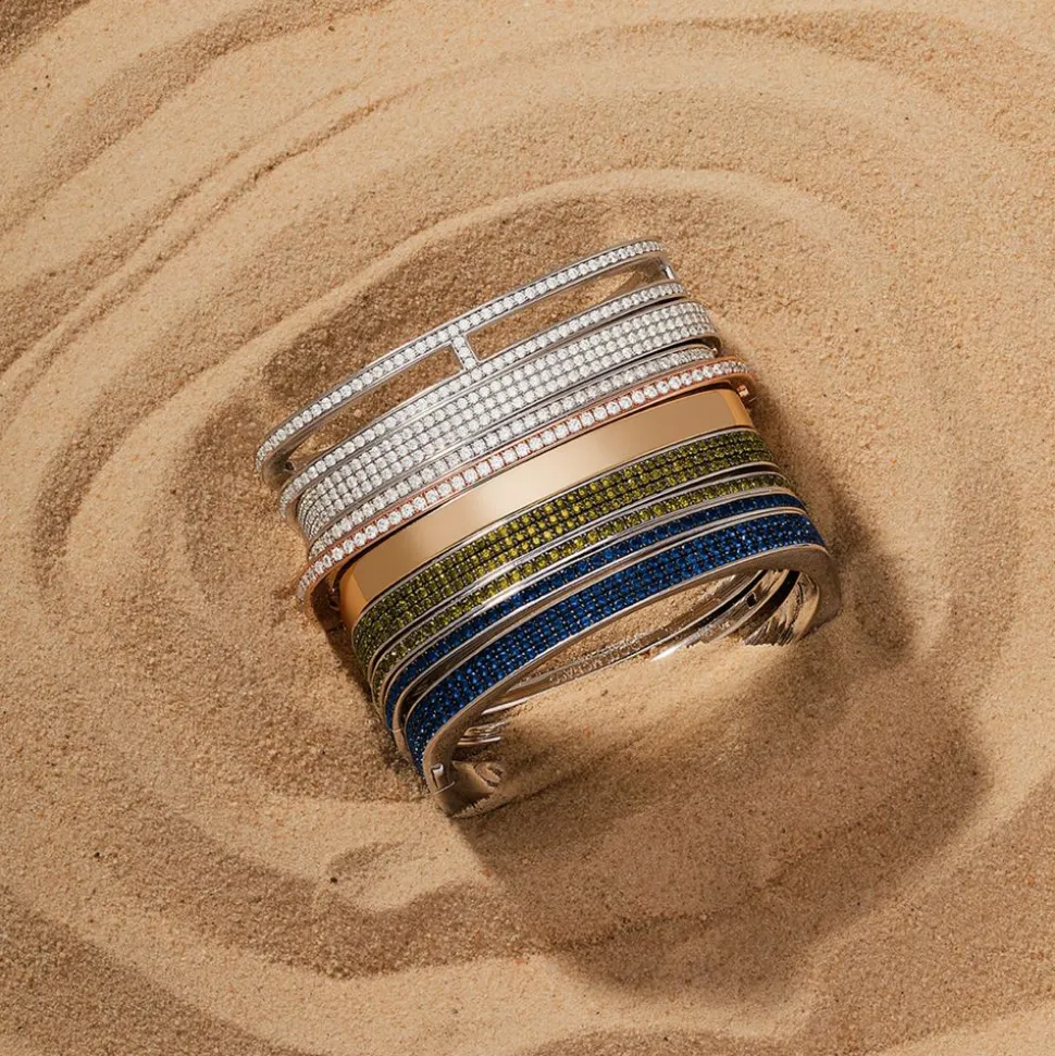 APM Monaco Chunky Khaki Bangle- Bracelets