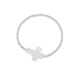 APM Monaco Cross Bracelet With Beads- Bracelets
