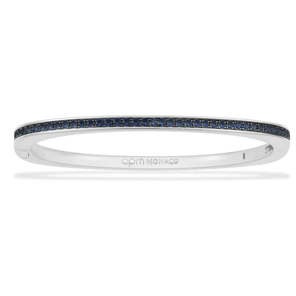 APM Monaco Dainty Blue Bangle- Bracelets