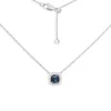 APM Monaco Dainty Blue Square Adjustable Necklace- Necklaces