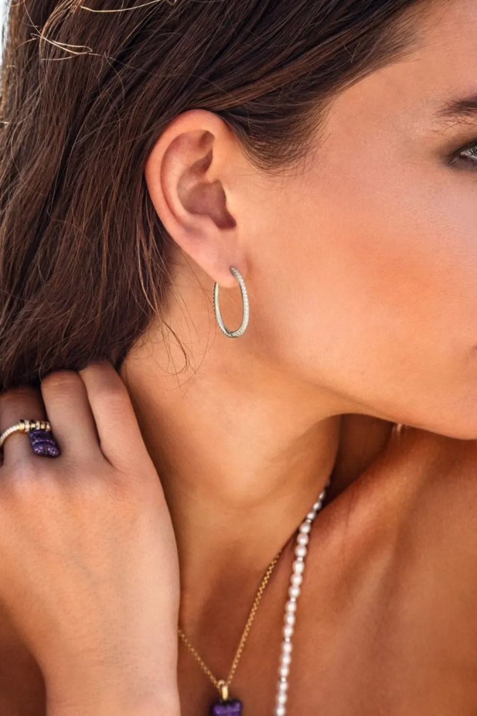 APM Monaco Dainty Hoop Earrings- Earrings