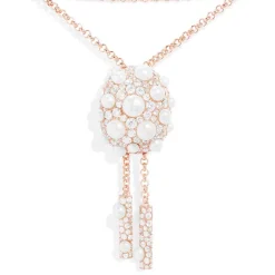 APM Monaco Disco Adjustable Necklace With Pearls- Necklaces