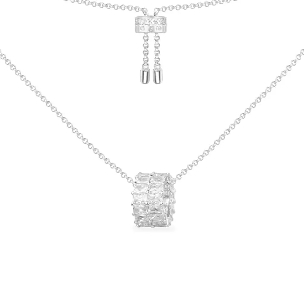 APM Monaco Eclat Adjustable Necklace With Double Row Ring- Necklaces