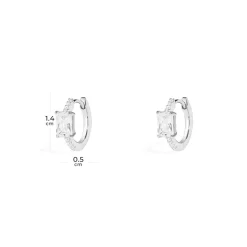 APM Monaco Eclat Pave Hoop Earrings- Earrings