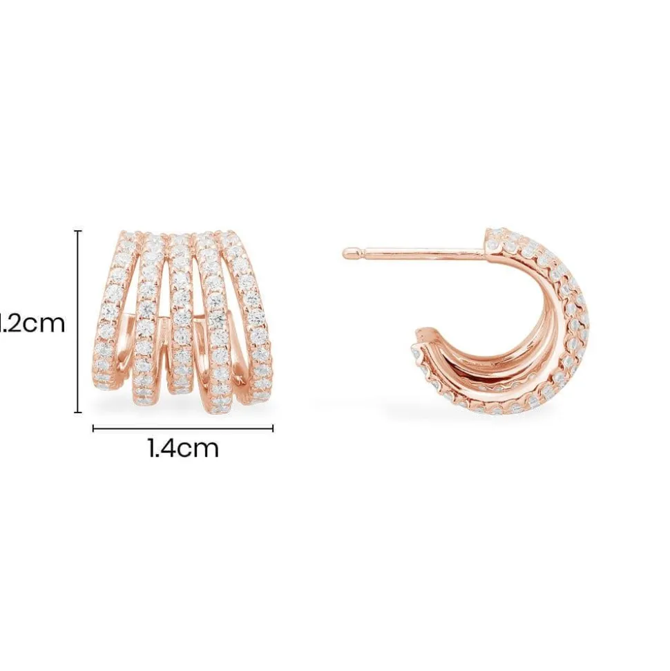 APM Monaco Five-Hoop Earrings- Earrings