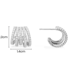 APM Monaco Five-Hoop Earrings- Earrings