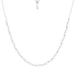 APM Monaco Flower Adjustable Necklace With Pearls- Necklaces