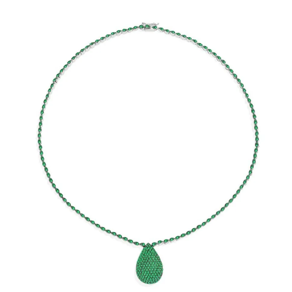 APM Monaco Green Drop Choker- Necklaces