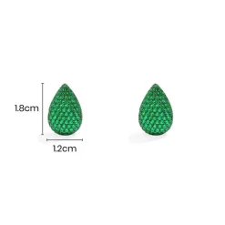 APM Monaco Green Drop Earrings- Earrings