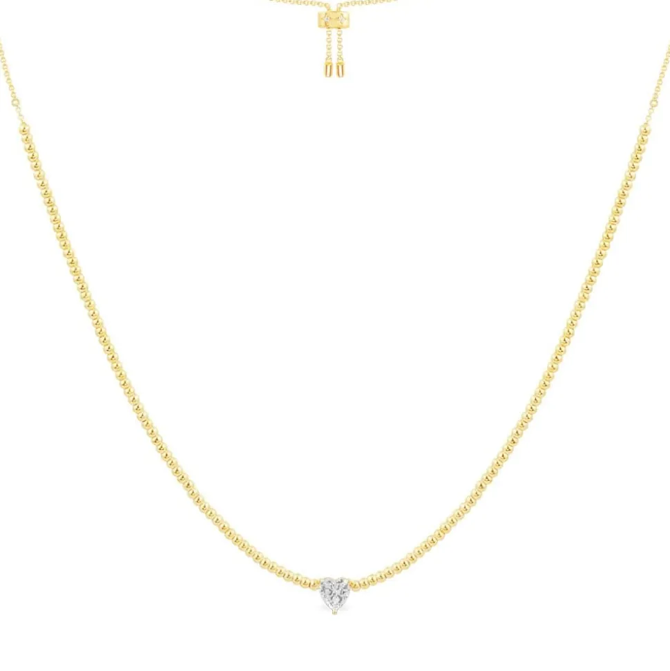APM Monaco Heart Adjustable Necklace- Necklaces
