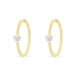 APM Monaco Heart Hoop Earrings- Earrings