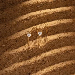 APM Monaco Heart Hoop Earrings- Earrings
