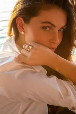 APM Monaco Heart Pave Ring- Rings