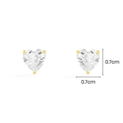 APM Monaco Heart Stud Earrings- Earrings