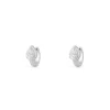 APM Monaco Huggie Earrings With White Pear Stones- Earrings