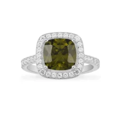 APM Monaco Khaki Square Pave Ring- Rings