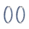 APM Monaco Large Blue Square Hoop Earrings- Earrings