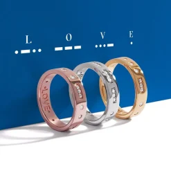 APM Monaco Love Morse Code Ring- Rings