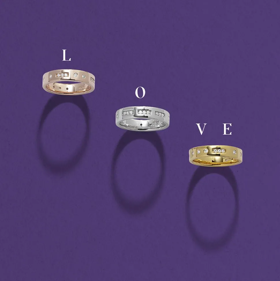APM Monaco Love Morse Code Ring- Rings