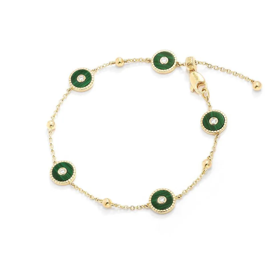 APM Monaco Malachite Adjustable Bracelet- Bracelets
