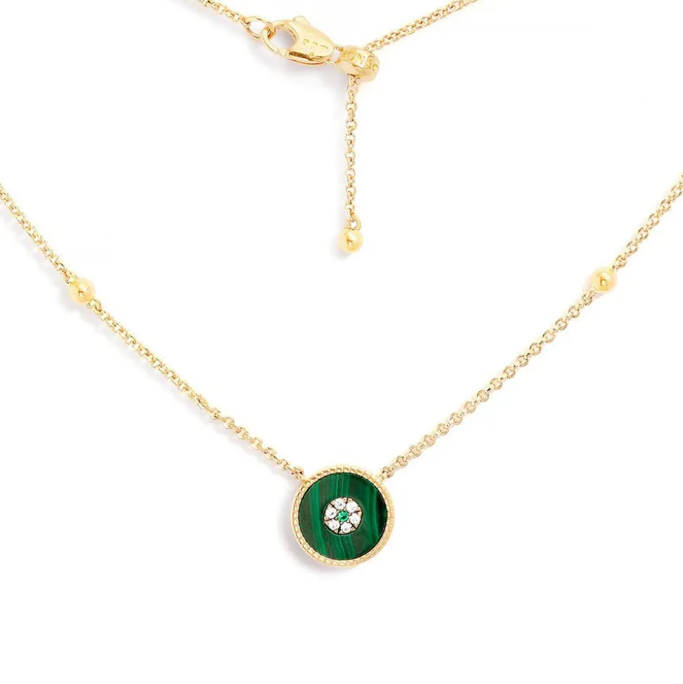 APM Monaco Malachite Adjustable Necklace- Necklaces