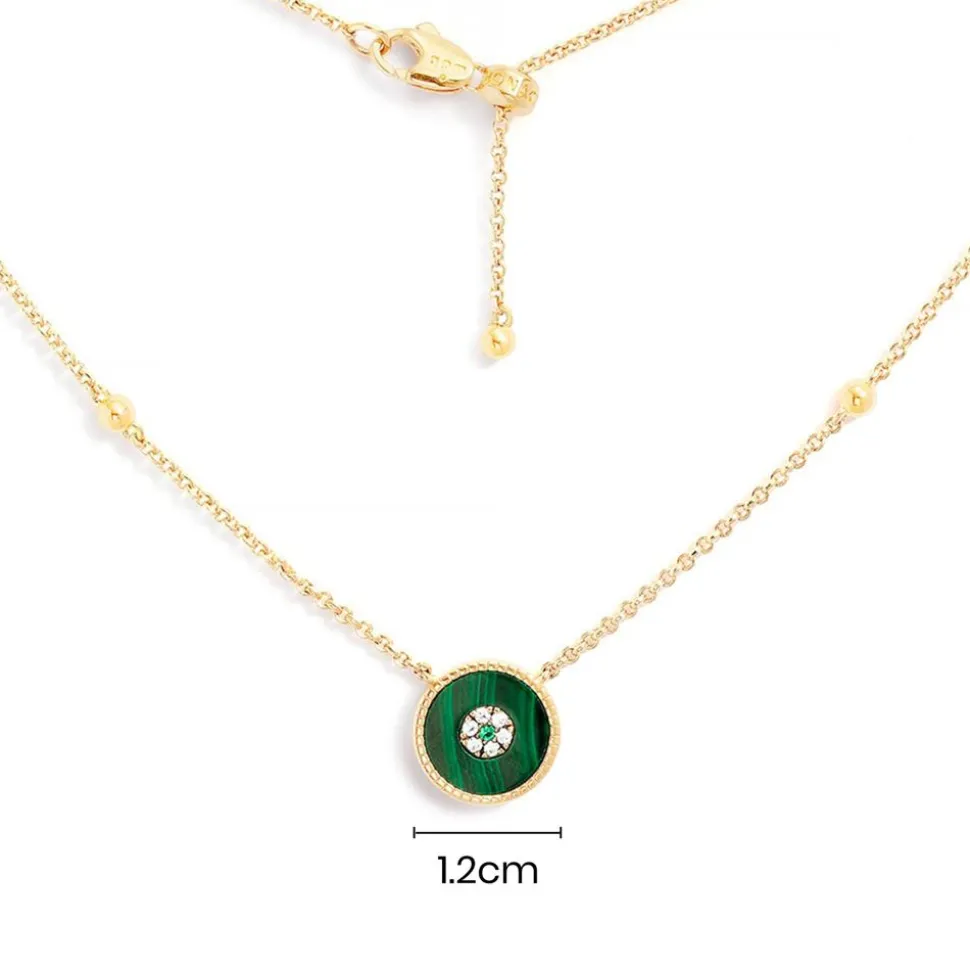 APM Monaco Malachite Adjustable Necklace- Necklaces