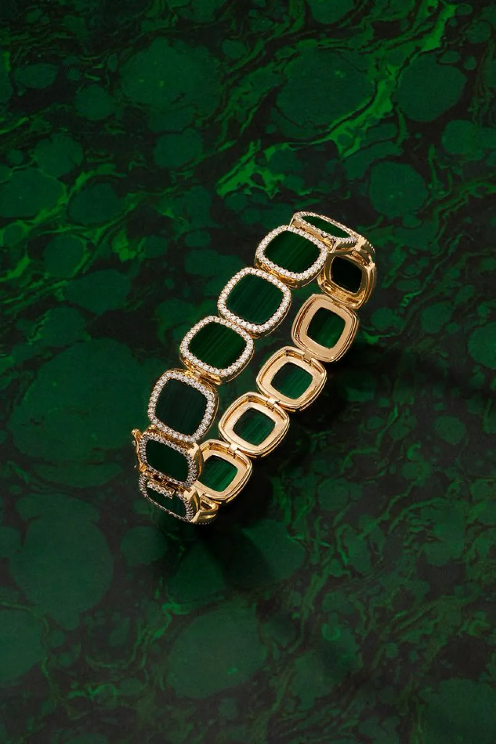 APM Monaco Malachite Bangle- Bracelets