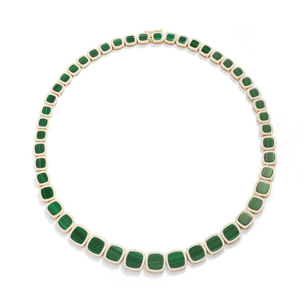 APM Monaco Malachite Choker- Necklaces